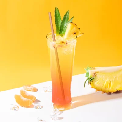 paille écologique jetable et compostable pour grand cocktail long drink